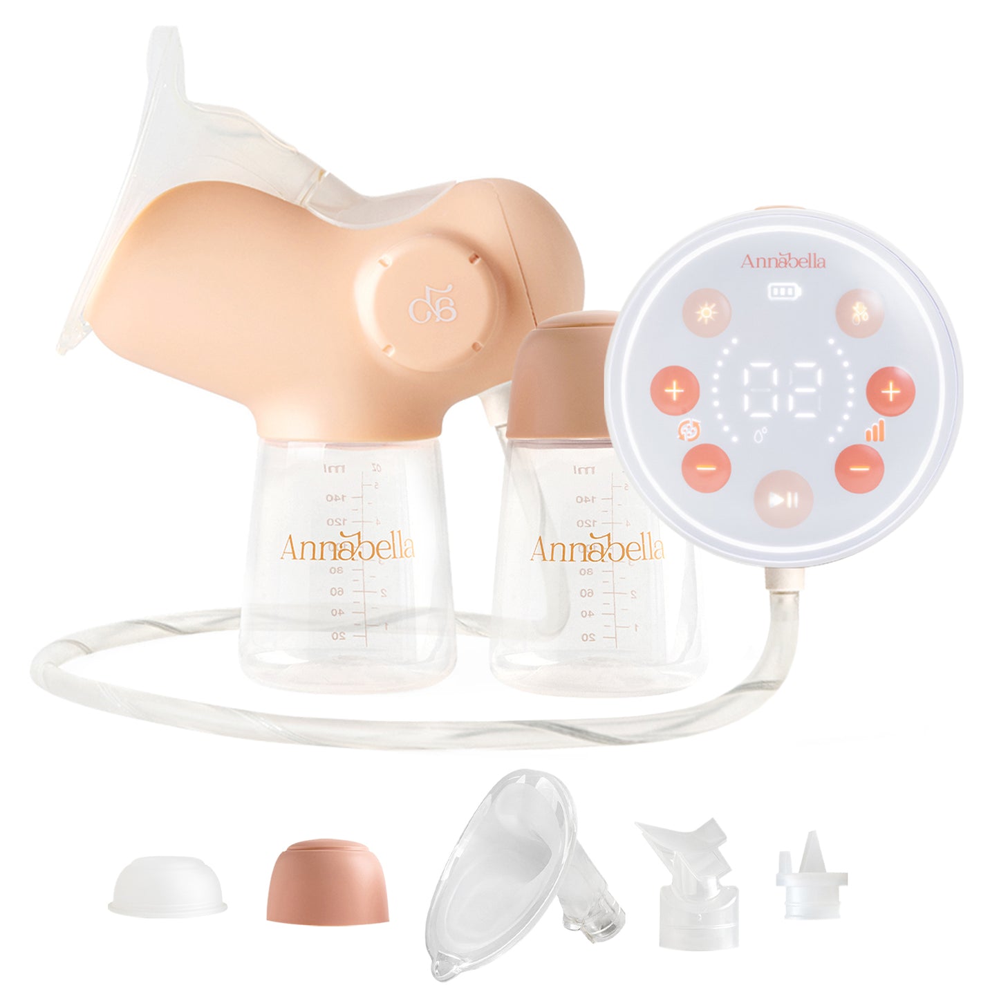 Annabella Single Electric Breast Pump - Portable, Quiet, with Revolutionary Tongue-Simulating Technology