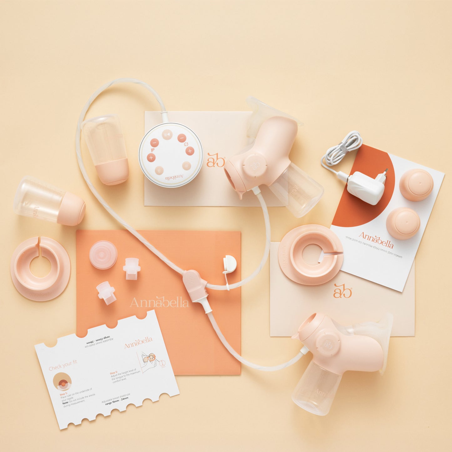 Annabella Double Electric Breast Pump - 18-24mm fit + Free Bra